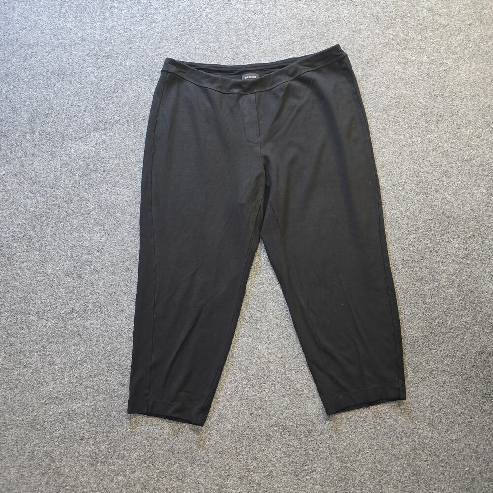 J Jill Pants Womens XL Petite Black Slim Leg Cropped Stretch Wearever Pull On